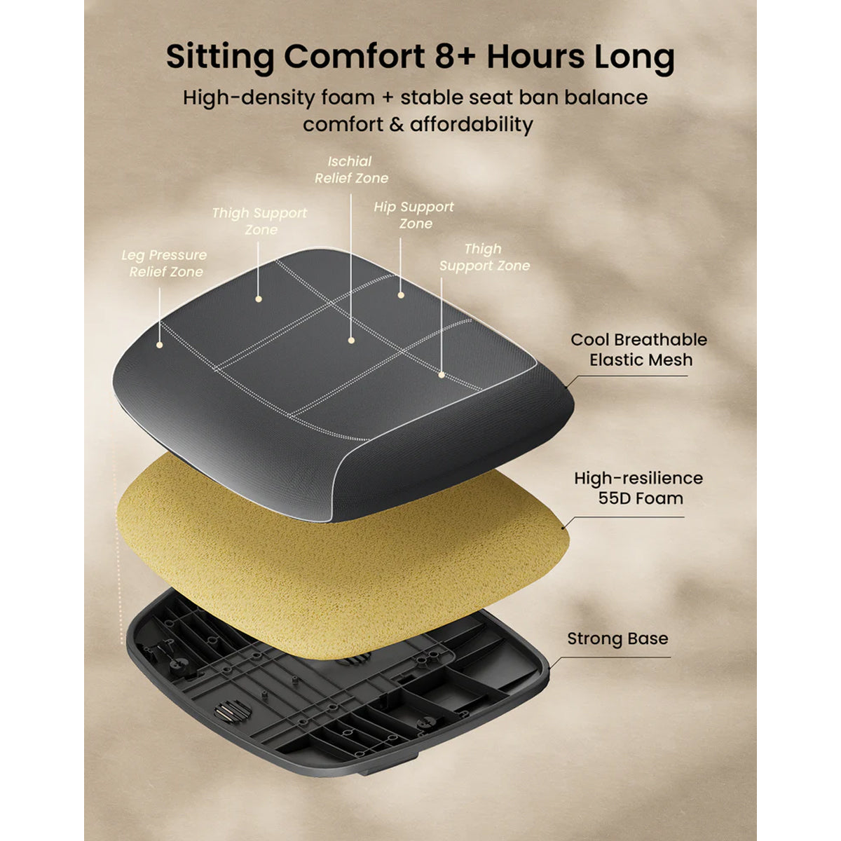 ProtoArc EC200 Ergonomic Mesh Office Chair (Black, Grey) (CP016352, CP016353)