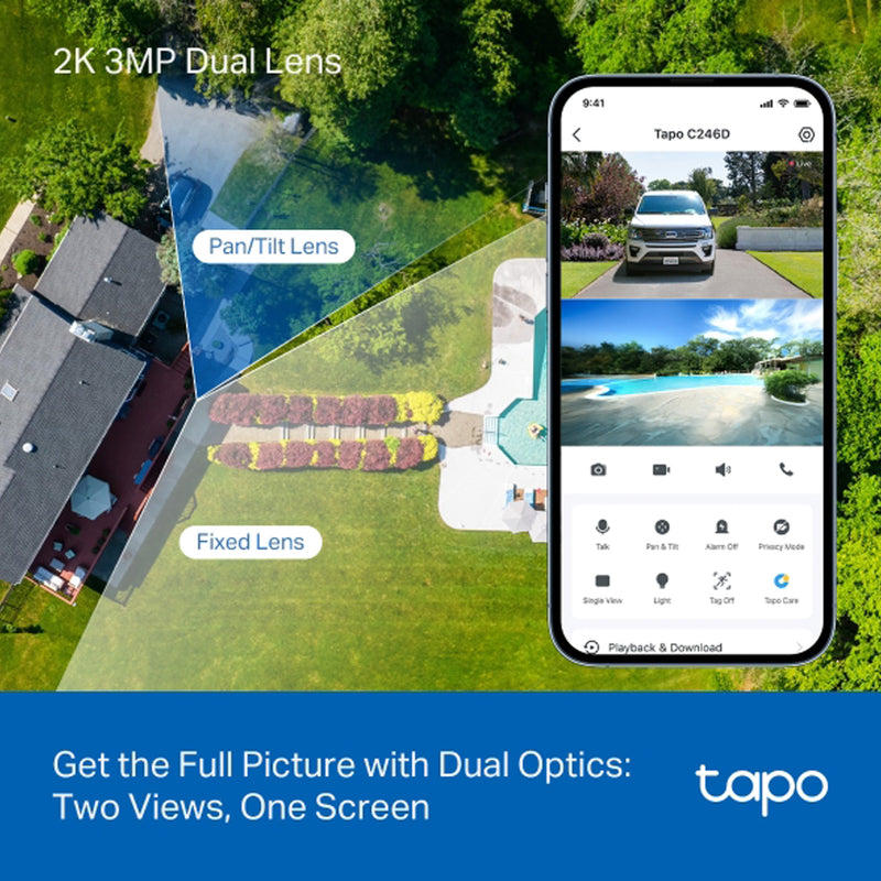 TP-Link Tapo C246D Indoor/Outdoor Dual Lense Pan/tilt Security Camera