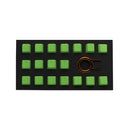 TAIHAO RUBBER DOUBLE SHOT BACKLIT GAMING KEYCAPS SET FOR CHERRY MX SWITCH TYPE (18-KEYS) (NEON GREEN)