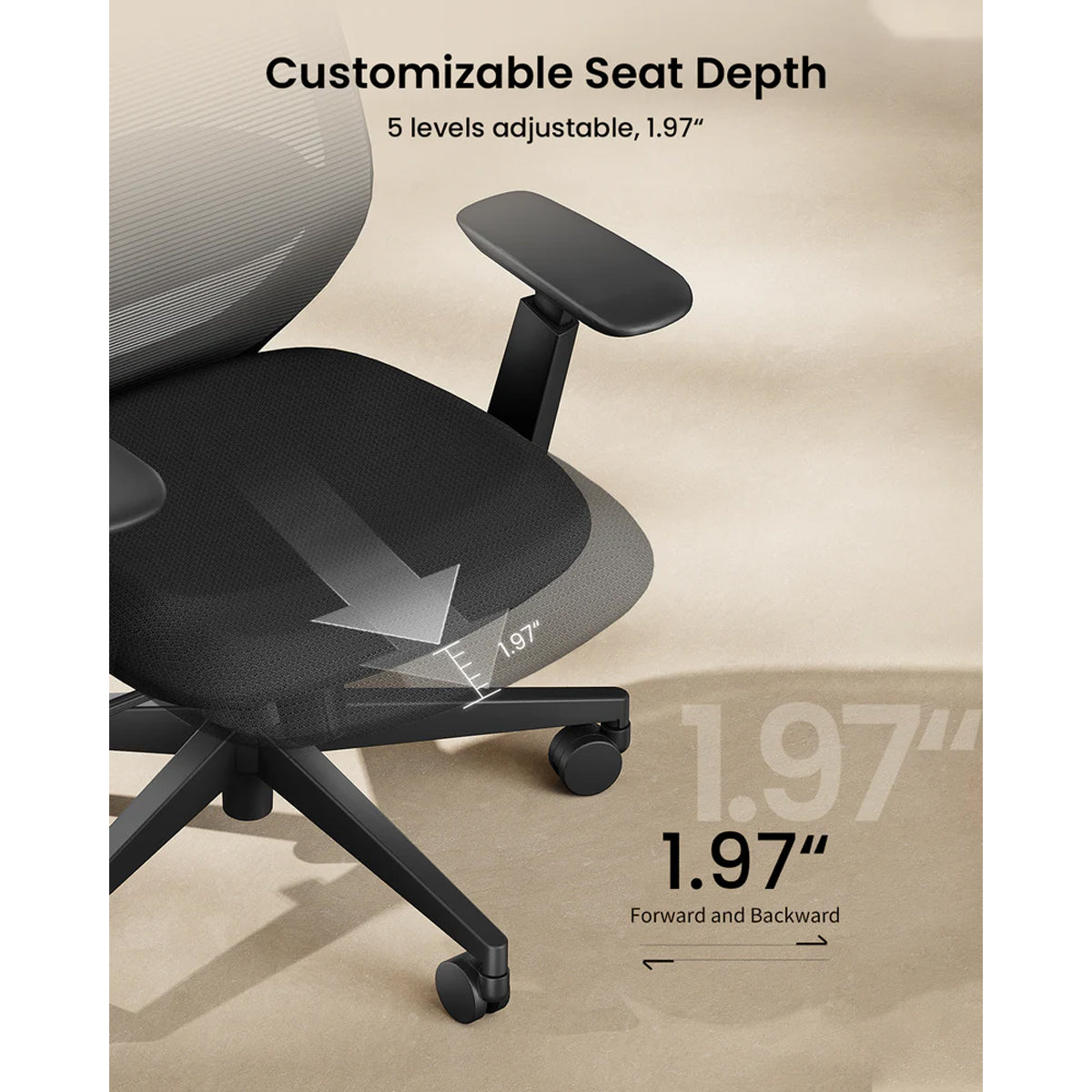 ProtoArc EC200 Ergonomic Mesh Office Chair (Black, Grey) (CP016352, CP016353)