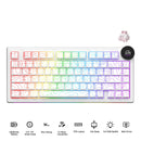 Ajazz AK820 V2 RGB Tri-Mode Mechanical Keyboard (Contour Lines White) (White Peach Switch)