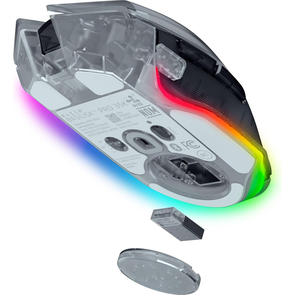 Razer Basilisk V3 Pro 35K Fully Customizable Wireless Ergonomic Gaming Mouse (Black, White, Phantom Green, Phantom White)