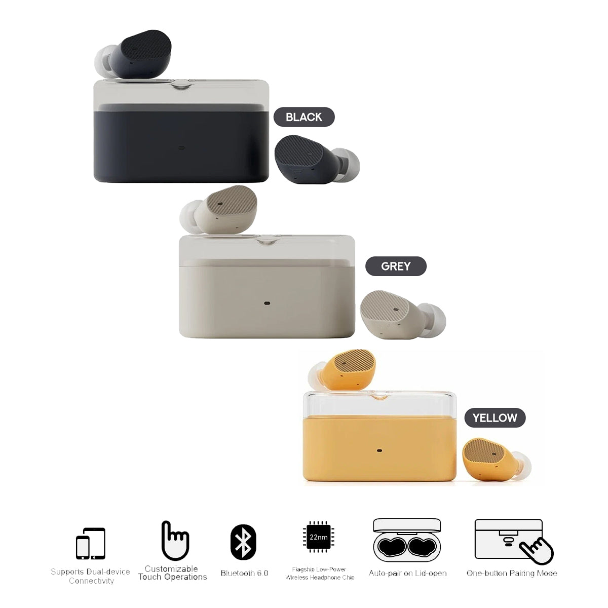 Moondrop Pudding ANC AI ENC True Wireless Hi-Fi LHDC-V 10mm Dynamic Driver Earbuds 