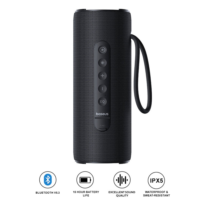 Baseus AeQur VO20 Portable Wireless Speaker (Cluster Black) (A20067900117-00)
