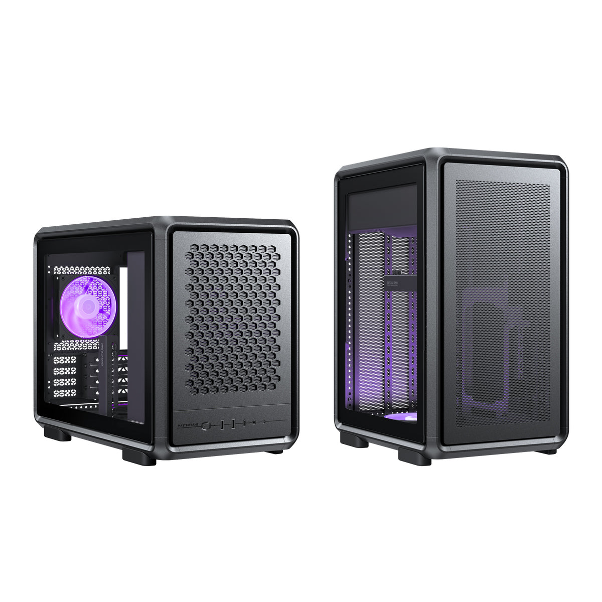 Cooler Master MasterFrame 400 Mesh Mid-Tower Premium Open-Frame Micro-ATX Case (Black, Silver)