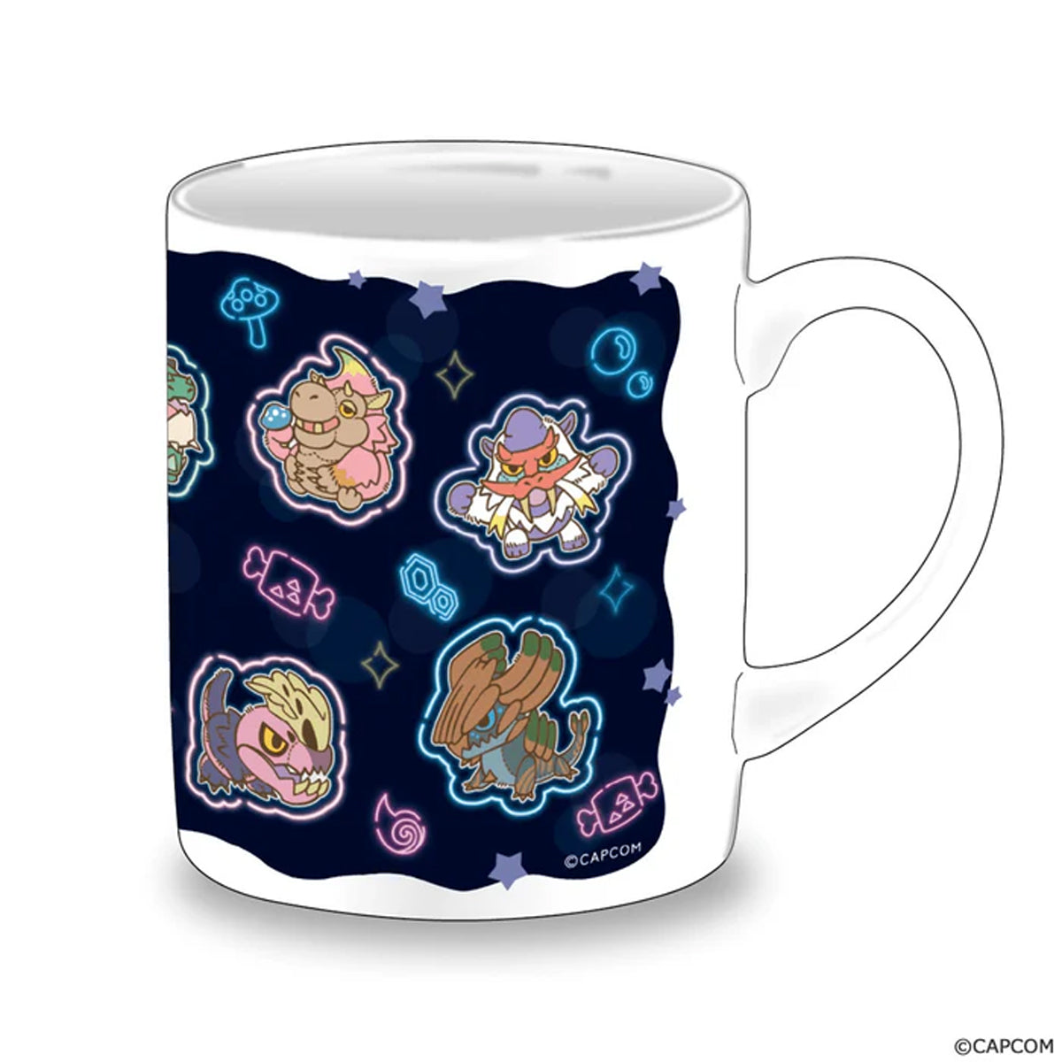 Monster Hunter Chibi Style Heat-changing Mug: Neon-themed Pre-order Downpayment
