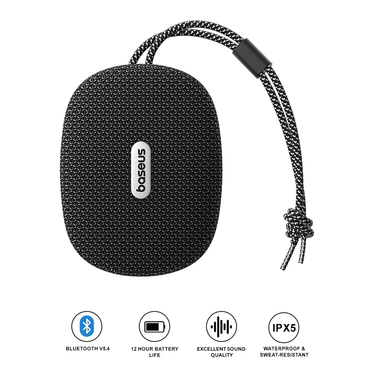 Baseus AeQur 35 Pro Air Portable Wireless Speaker (Cluster Black) (A20077600127-00)
