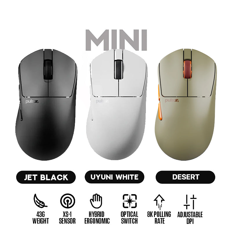 Pulsar X3 CrazyLight 8K Polling Rate eSports Gaming Mouse Size 1