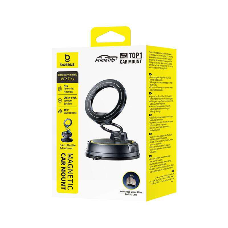 Baseus PrimeTrip VC2 Flex Magnetic Car Mount Suction Cup New Version (Cosmic Black) (C0013803)