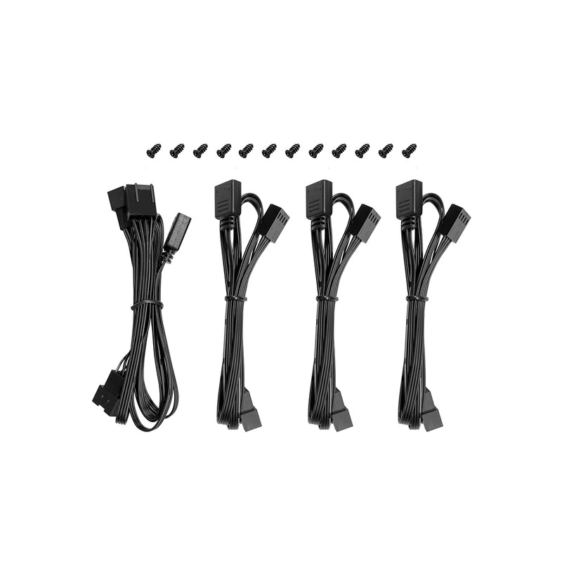 DeepCool FL12R 3-in-1 3x120mm Unique ARGB Fans (Black, White)