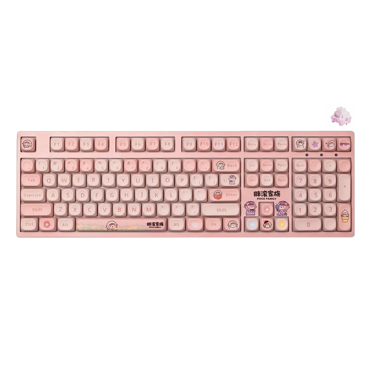 Akko Poco Lamb 3108 V3 Wired Mechanical Keyboard (Akko Frost Pink)