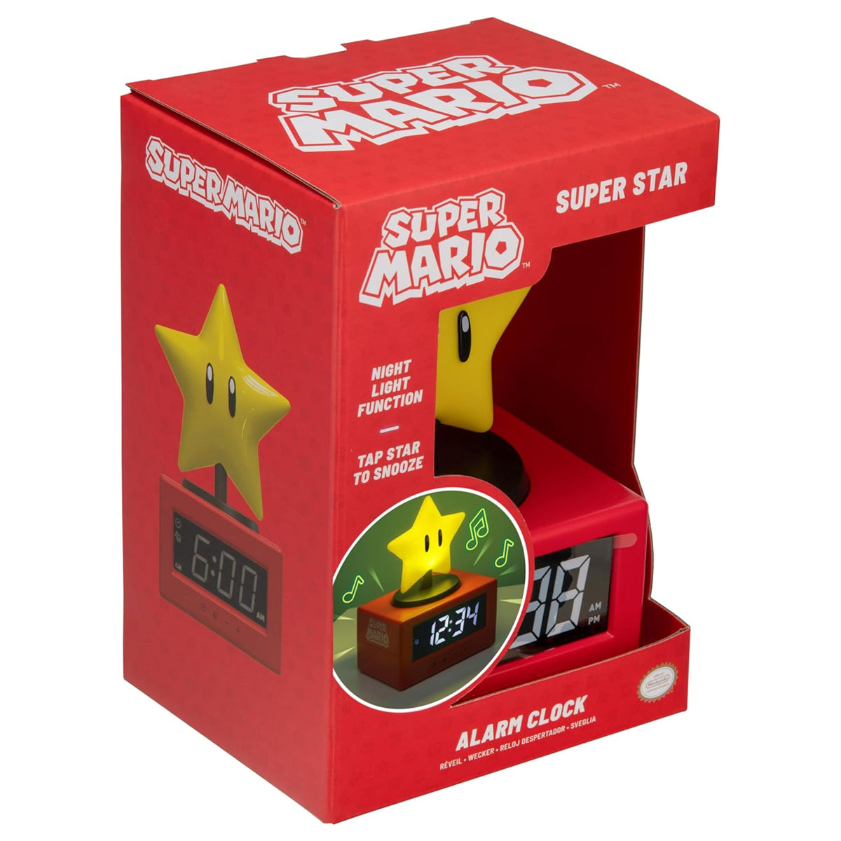 Paladone Super Mario Super Star Icon Alarm Clock (PP13708NN)
