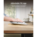 ProtoArc EK01 Plus Dual Mode Full Size Backlit Ergonomic Split Keyboard (White/Silver) (CP015756)