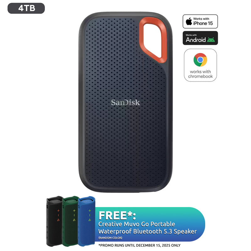 Sandisk Extreme USB-C USB 3.2 Gen 2 Up To 1050MB/S Portable SSD V2