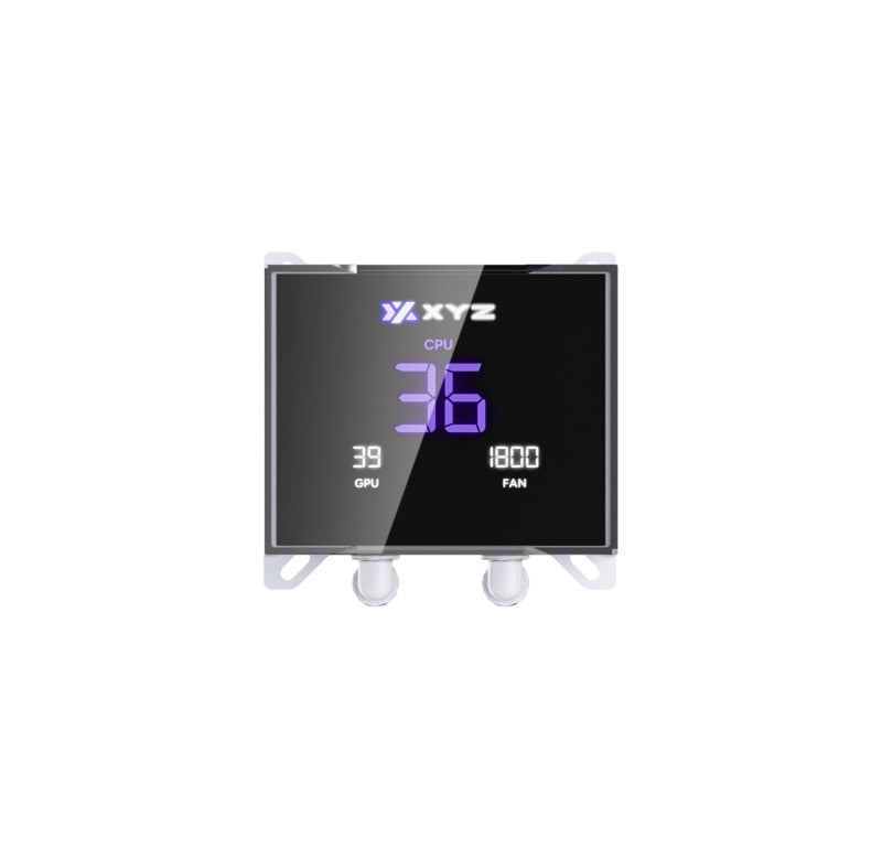 XYZ HydroTemp 360 ARGB Liquid Cooler with Temperature Display (Black, White)