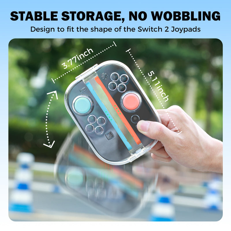 IINE Magnetic Storage Case for Nintendo Switch 2 Joy-Con (Transparent)