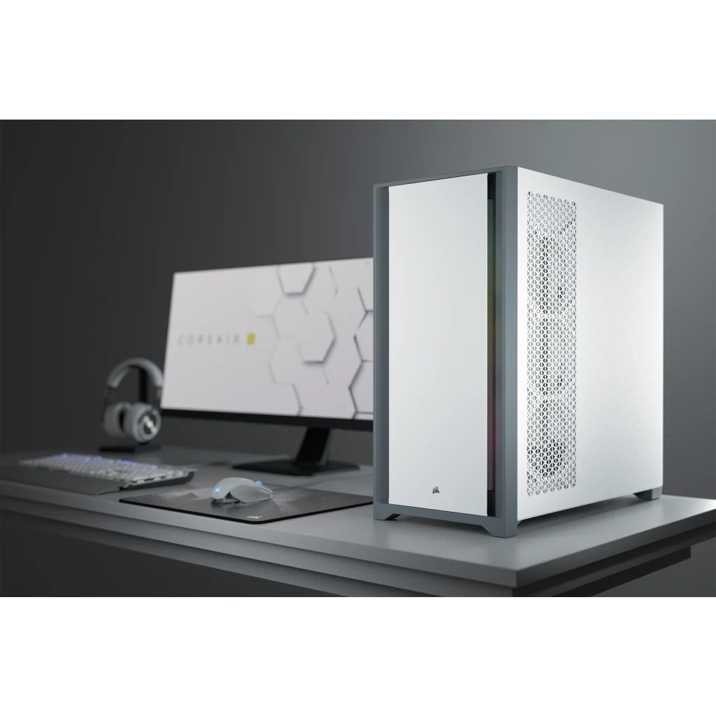 Corsair 5000D Tempered Glass Mid-Tower ATX PC Case (White) (CS-CC ...