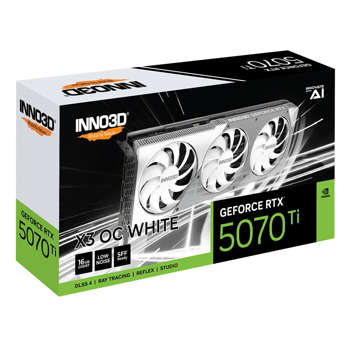 INNO3D GeForce RTX 5070 Ti X3 OC 16GB GDDR7 Graphics Card (White)