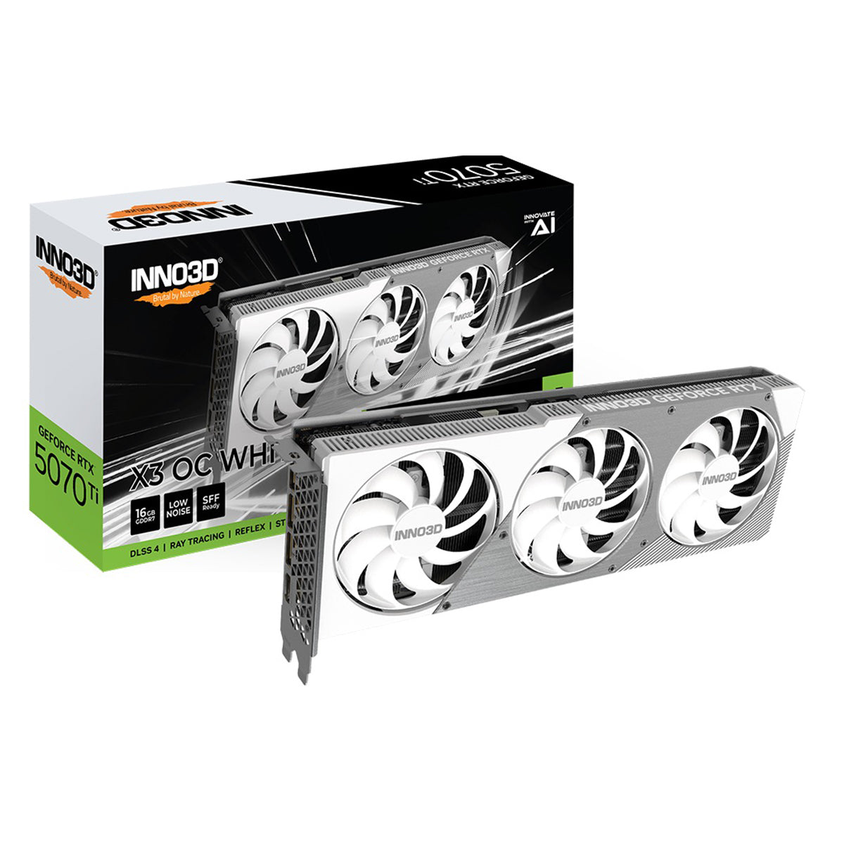 INNO3D GeForce RTX 5070 Ti X3 OC 16GB GDDR7 Graphics Card (White)