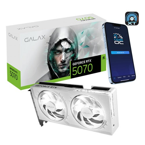 Galax RTX GeForce 5070 1-Click OC 12GB GDDR7 Graphics Card White (57NON7MDBSWH)