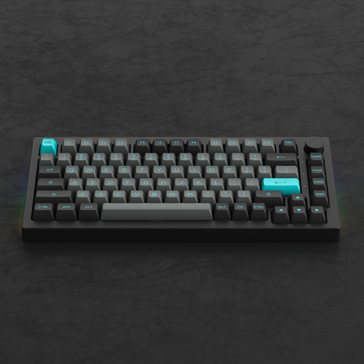 Akko Black & Cyan 5075B Plus Multi-Mode RGB Hot-Swappable Mechanical Keyboard | DataBlitz