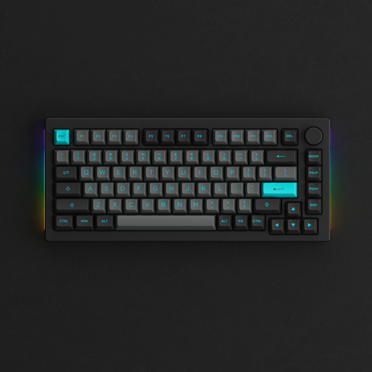 Akko Black & Cyan 5075B Plus Multi-Mode RGB Hot-Swappable Mechanical Keyboard | DataBlitz