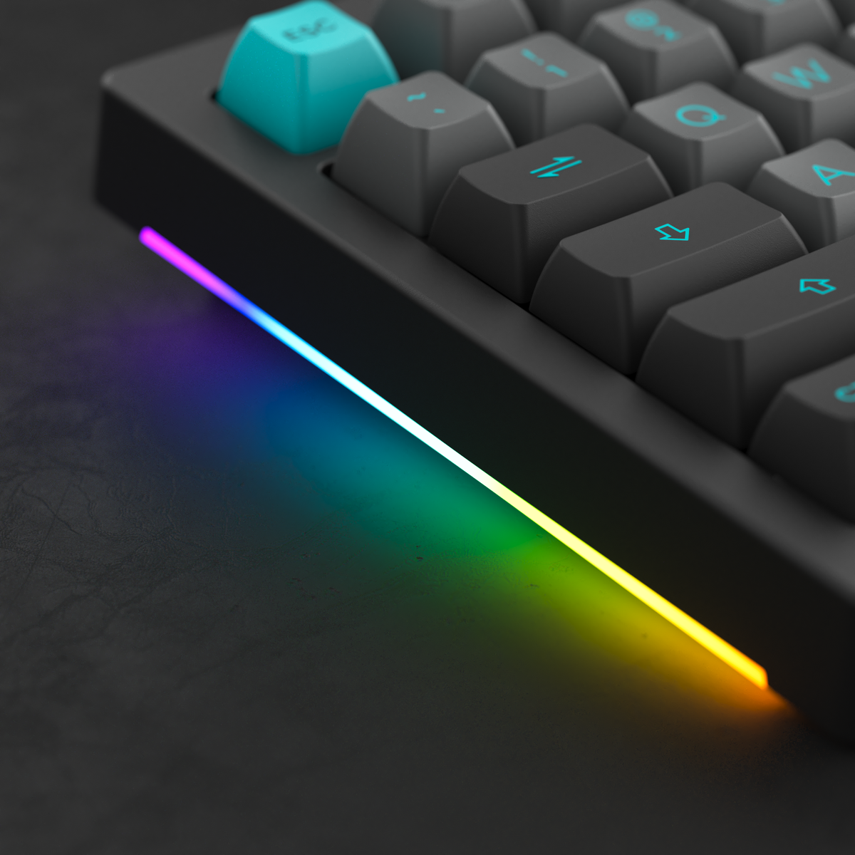 Akko Black & Cyan 5075B Plus Multi-Mode RGB Hot-Swappable Mechanical Keyboard | DataBlitz