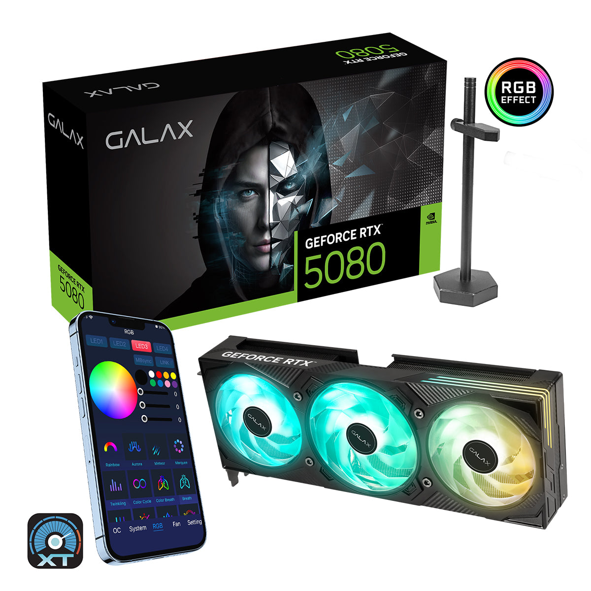 Galax GeForce RTX 5080 Ex Gamer 1-Click OC PCI-E 16GB GDDR7 Graphics Card