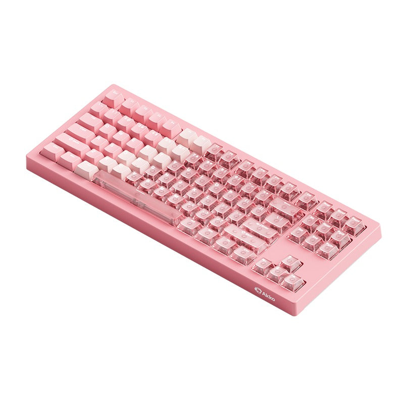Akko 5087 V3 Tri-Mode RGB Hot-Swappable Magnetic Keyboard Gradient Hybrid Pink Transparent (AstroAim Switch) (018-052-03E-048-050)