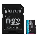 Kingston Canvas Go! Plus UHS-I U3 V30 A2 170MB/s Read MicroSD Memory Card with SD Adapter