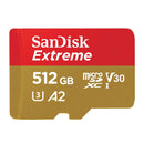 Sandisk Extreme 512GB 190MB/S UHS-I MicroSDXC Card