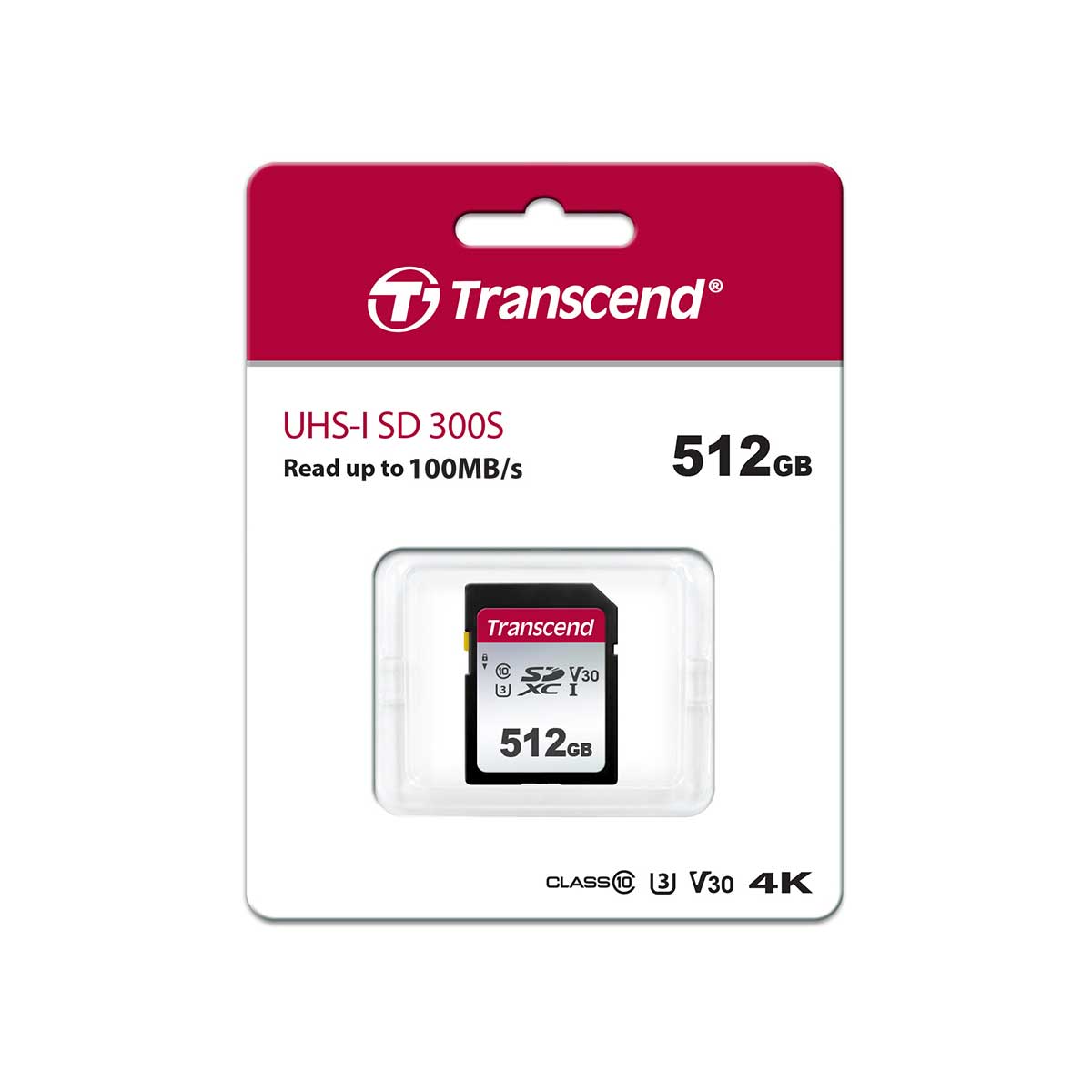 Transcend 300S SDXC UHS-I Class 10 U3 V30 100MB/S Read SD Card