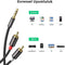 UGreen 3.5mm Male To 2 RCA Male Cable - 1.5m (Black) (AV116/10583)