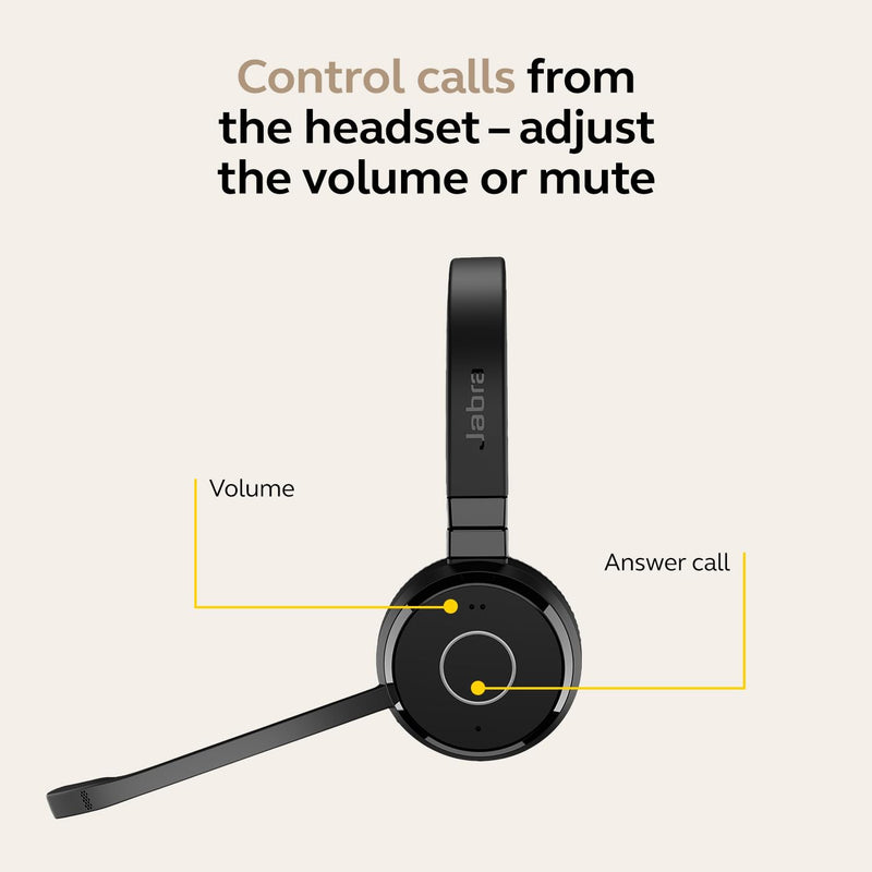Jabra Evolve 65 TE USB-A MS Stereo Bluetooth Wireless Headset