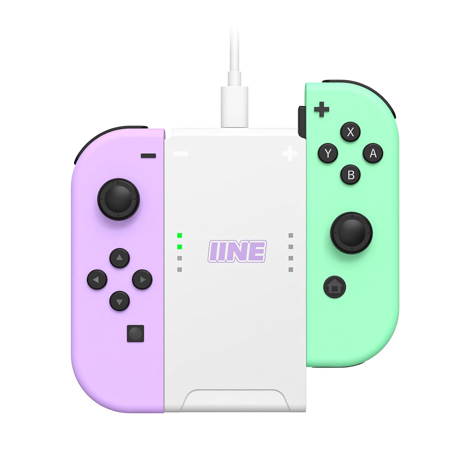 IINE Charging Grip for Joypad for Nintendo Switch (White) (L1014)