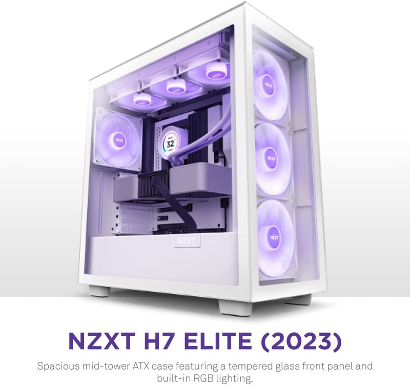 NZXT H7 Elite Premium Mid-Tower Case (Matte White) (CM-H71EW-02)