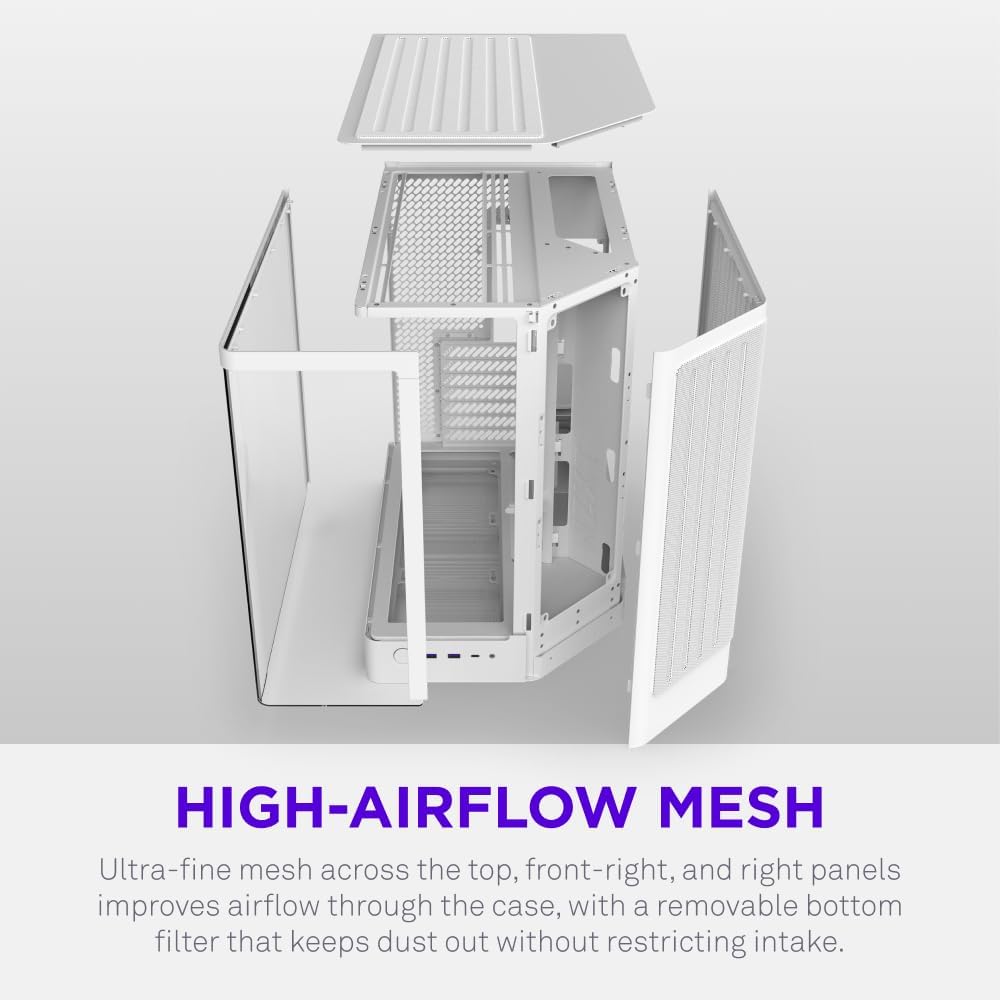 NZXT H6 Flow 2026 Compact Dual-Chamber ATX Mid-Tower Airflow Case