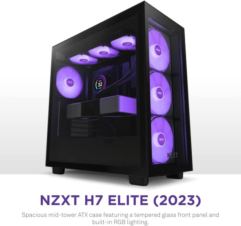 NZXT H7 Elite Premium Mid-Tower Case (Matte Black)