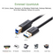 UGreen USB 3.0 AM To BM Data Cable - 2M (Black) (US210/10372)