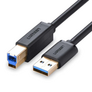 UGreen USB 3.0 AM To BM Print Cable - 1m (Black) (US210/30753)