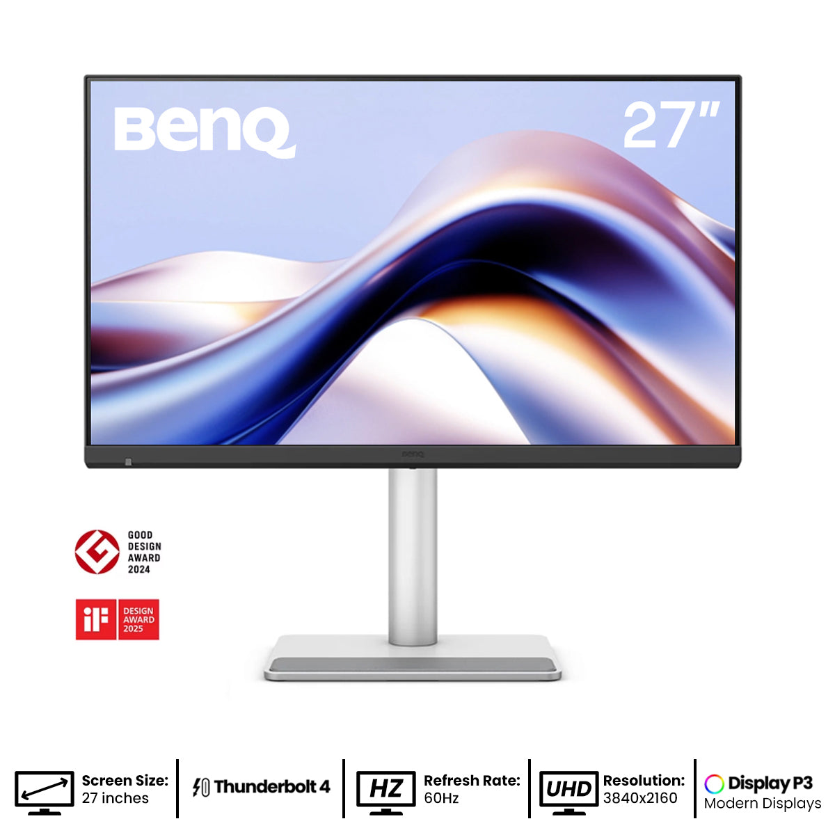 BenQ MA270UP 27" IPS (3840x2160) 60Hz 5ms 4K HDR10 Nano Gloss Monitor For MacBook with Tilt/ Height/ Swivel/ Pivot Adjustment