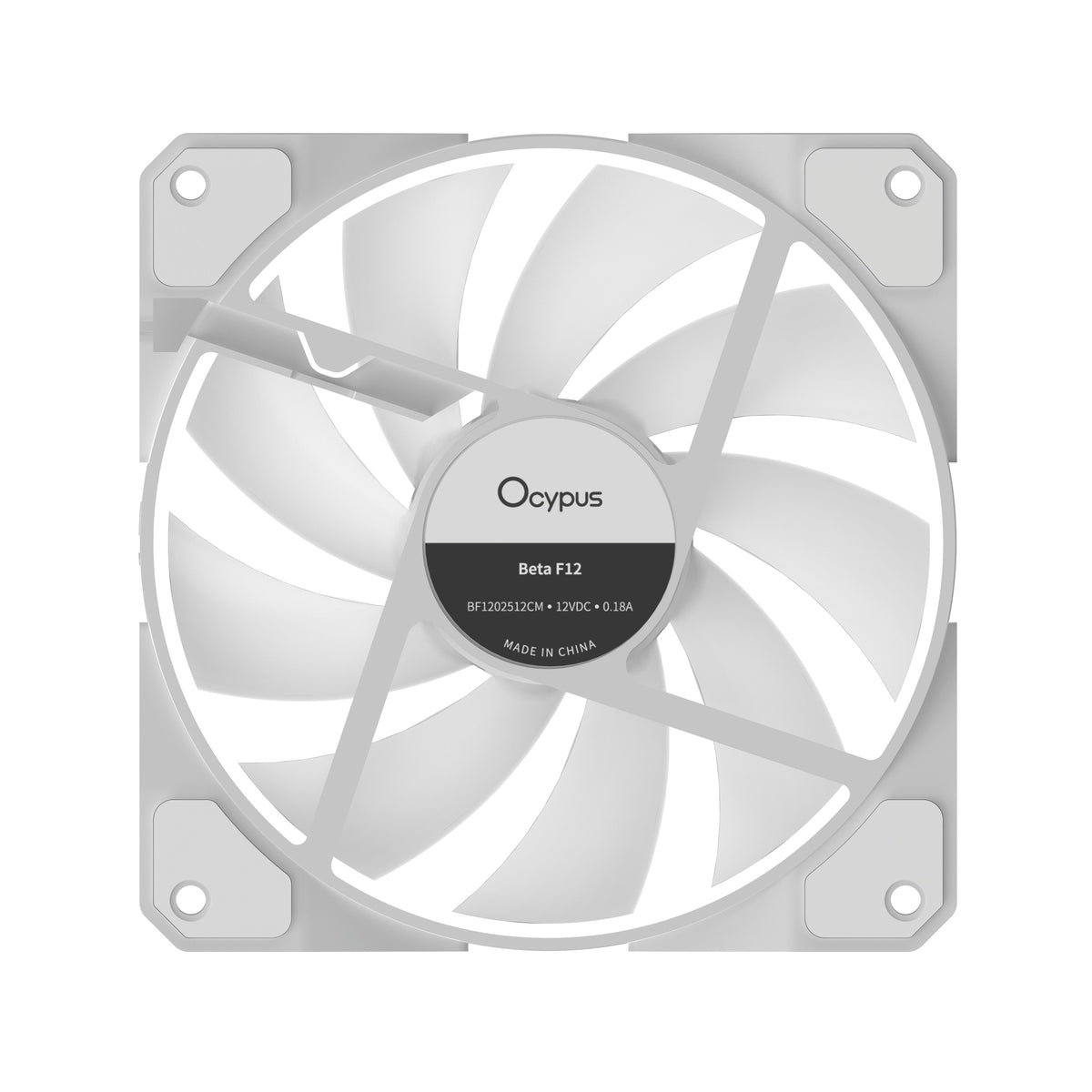 Ocypus Beta F12 ARGB Reverse Blade Cooling Fan (Black, White)