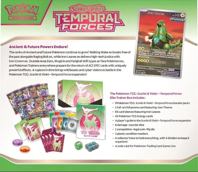 Pokemon Trading Card Game SV05 Scarlet & Violet Temporal Forces Elite Trainer Box