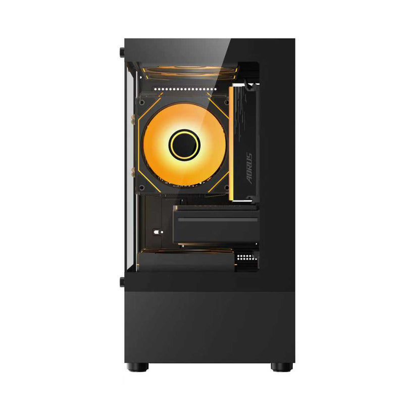 Trendsonic Juro JR14A Tempered Glass Front/Side Micro ATX PC Case with 3x Fixed Color Fan