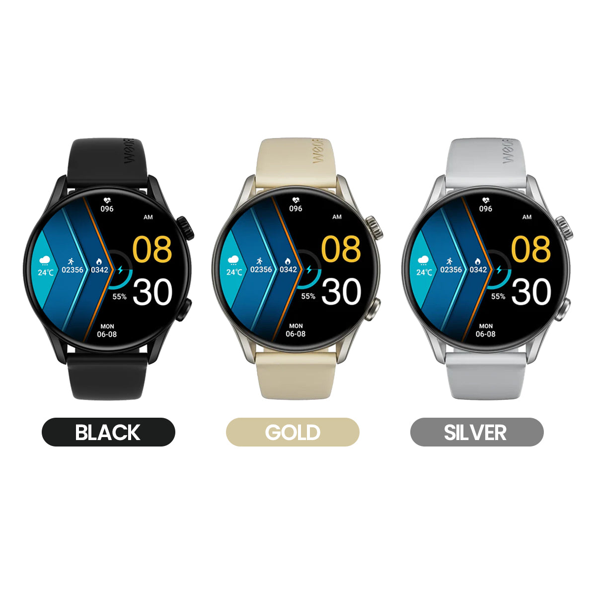 Weofly Spirit 2 Smartwatch (Black, Gold, Silver)
