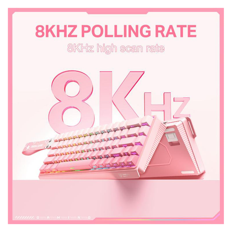 Onikuma G69 68 Keys RGB Wired Magnetic Switch Keyboard (Pink)