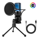 Redragon GM212 Adne RGB USB Streaming Microphone with Pop Filter Tripod