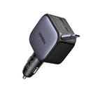 Ugreen Nexode 90W 1xUSB-C + 1xUSB-A Fast Car Charger with Retractable 