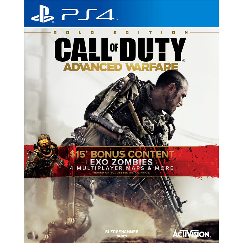 PS4 COD ADVANCED WARFARE GOLD EDITION WITH $15 BONUS CONTENT EXO ZOMBIES ALL