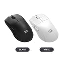 Redragon M916-LIT-1K K1ng Lite 8000DPI Light-Weight Tri-Mode Gaming Mouse (Black, White)